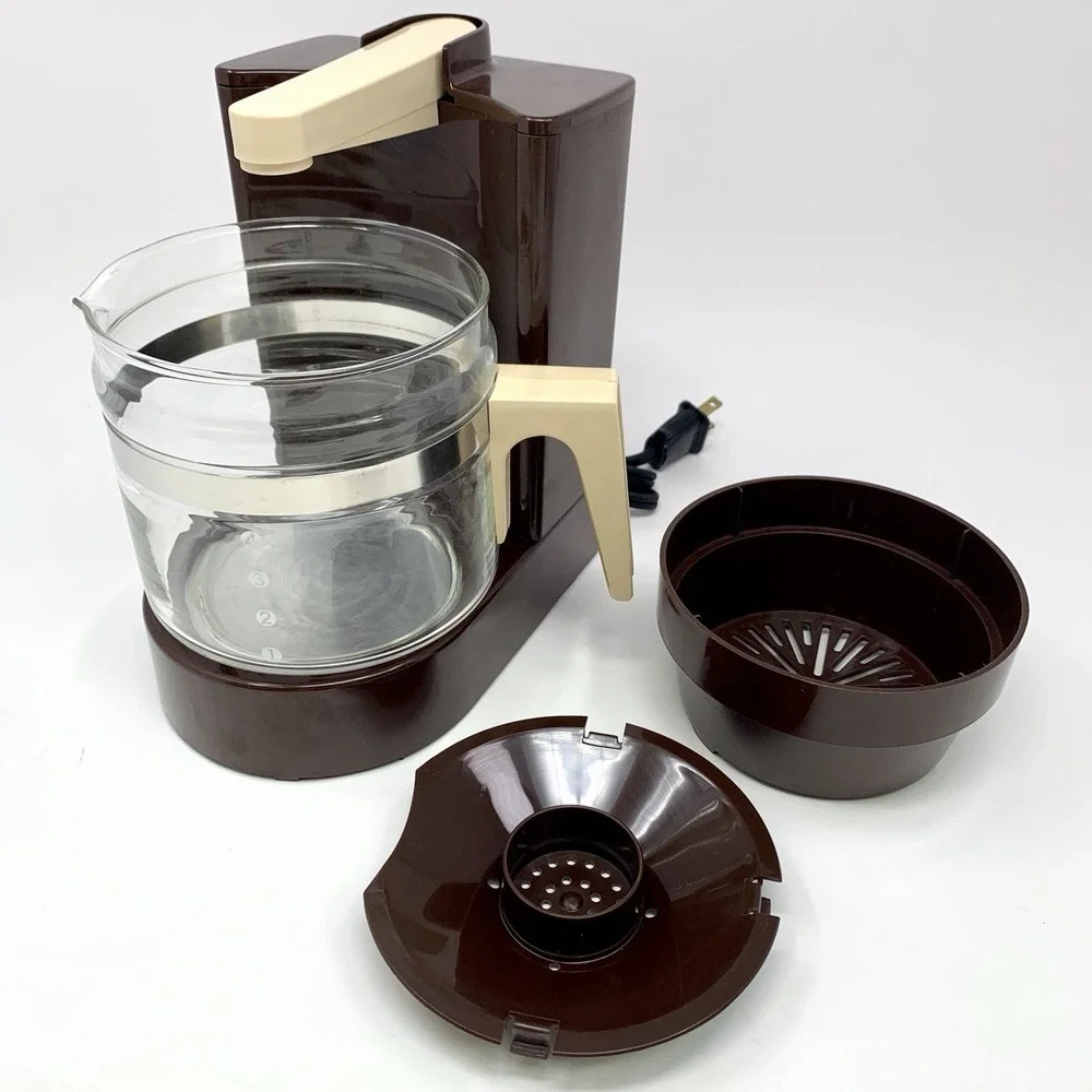 Vintage HAMILTON BEACH Mini Drip Coffee Maker 4 Cup #784 Brown TESTED Scoville